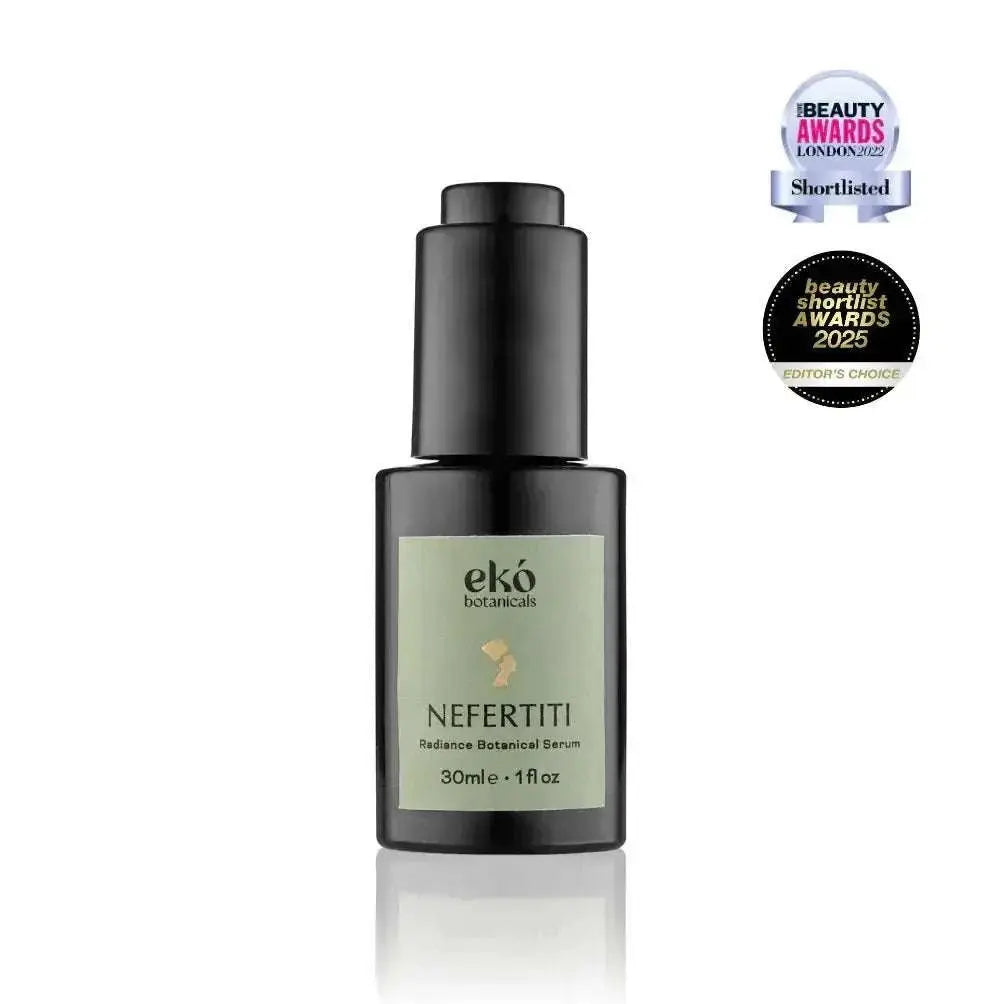 Radiance Botanical Serum bottle with botanical ingredients and brightening benefits for hydrated, plump skin